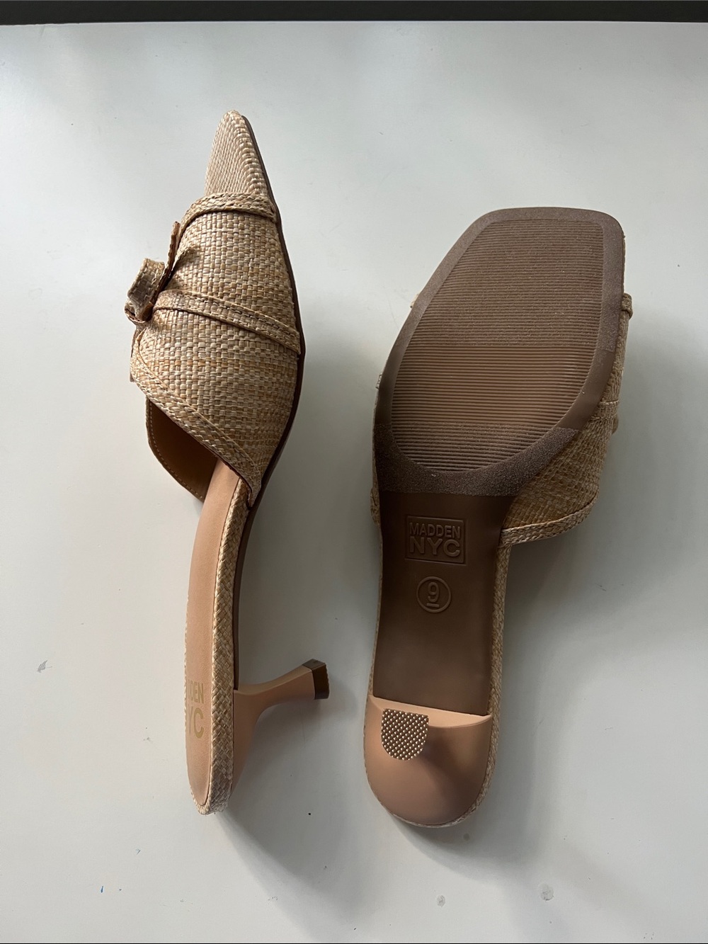 Women's Tan Bow Slide Kitten Heels - Never worn - Picture 3 of 3